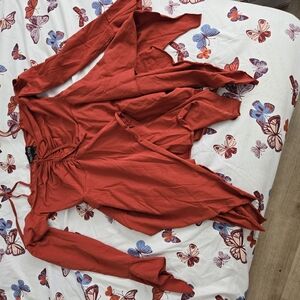 Dolls Kill Terracotta Long Sleeve Fairy Dress